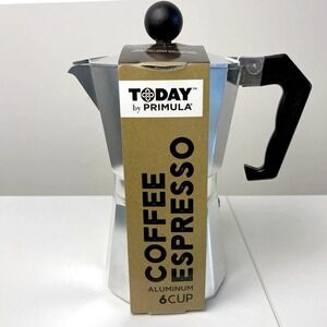 Primula 6 Cups Silver Machine a Espresso Maker Tes-3306 Aluminum